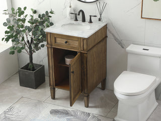 21 inch Single bathroom vanity in driftwood