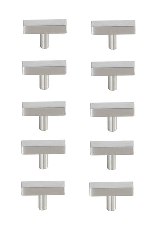 Dior Brushed Nickel T Bar Pull Multipack (set of 10)