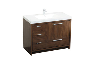 42 inch Single bathroom vanity in Walnut