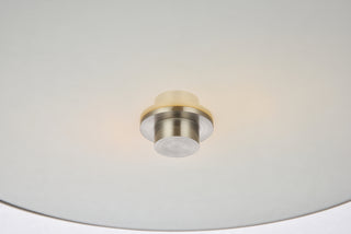 Hazen 2 light 12 inch Burnished Nickel flush mount