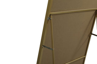 Metal Frame Rectangle Full Length Mirror 36x72 Inch in Brass