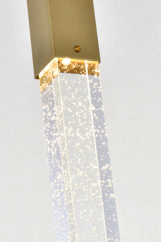 Weston 16 lights pendant in satin gold