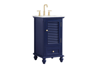 19 inch Single bathroom vanity in blue