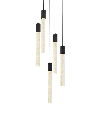 Weston 5 lights pendant in black