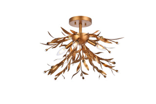 Priscilla 18.5 inch flush mount in gold leaf