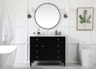 42 inch Single bathroom vanity in black