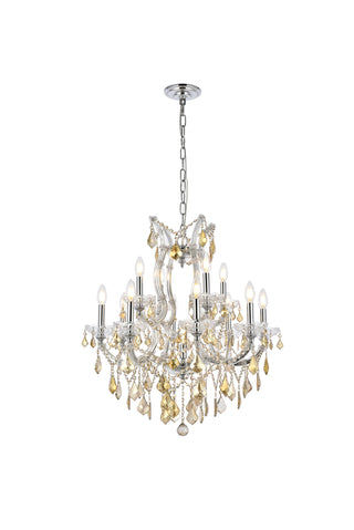 Maria Theresa 19 light Golden Teak Chandelier Golden Teak (Smoky) Royal Cut Crystal