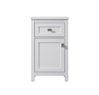 18 Inch Wide Bathroom Storage Freedstanding Cabinet In White