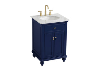 24 inch Single bathroom vanity in blue