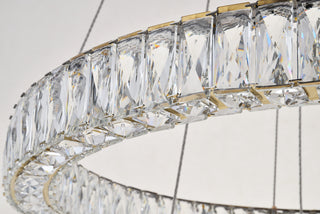 Monroe Integrated LED chip light gold Chandelier Clear Royal Cut Crystal