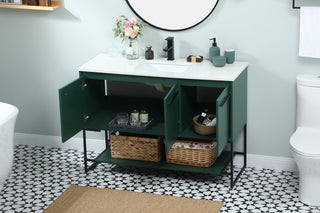 48 inch Single bathroom vanity in green