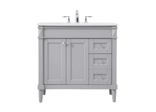 36 inch Single bathroom vanity in grey