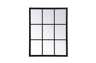 Metal windowpane mirror 28 inch x 36 inch in Black