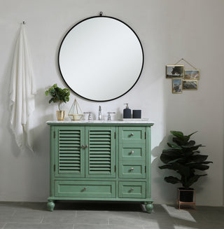 42 inch Single Bathroom Vanity in Vintage Mint