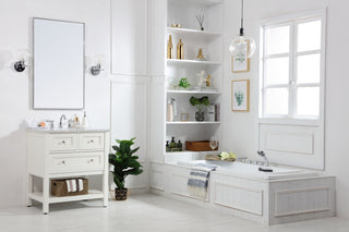 30 in. Single bathroom vanity set in White