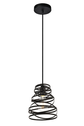 Sybil Collection Pendant D7.5 H9.2 Lt:1 Matte Black Finish