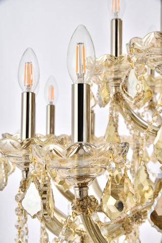 Maria Theresa 61 light Golden Teak Chandelier Golden Teak (Smoky) Royal Cut Crystal