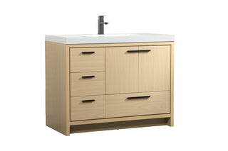 42 inch Single bathroom vanity in Maple