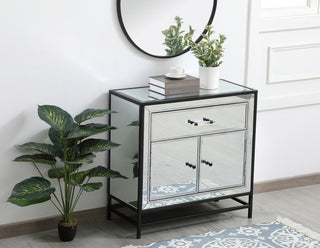 James 28.5 in. mirrored cabinet in black