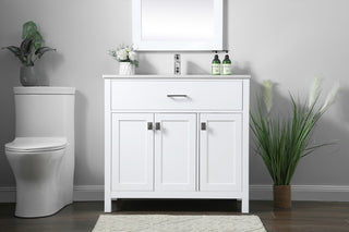 36 Inch SIngle Bathroom Vanity In White