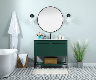 40 inch Single bathroom vanity in green