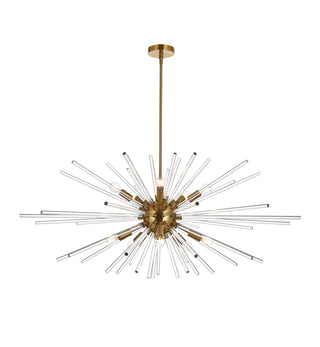 Sienna 46 inch crystal rod pendant in gold