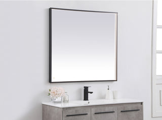 Pier 36x40 inch LED mirror with adjustable color temperature 3000K/4200K/6400K in black