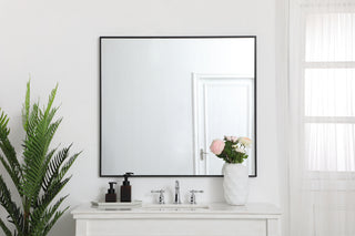 Metal frame rectangle mirror 36 inch in Black