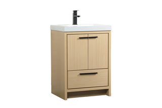 24 inch Single bathroom vanity in Maple