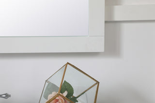 Aqua rectangle vanity mirror 30 inch in White