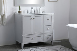 36 inch Single Bathroom Vanity in Grey
