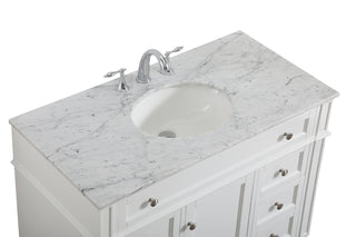 42 inch Single bathroom vanity in white