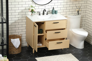 36 inch bathroom vanity in Maple
