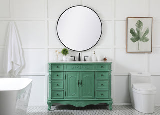 48 inch Single bathroom vanity in vintage mint