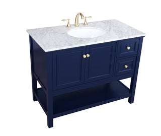 42 inch Single bathroom vanity in Blue