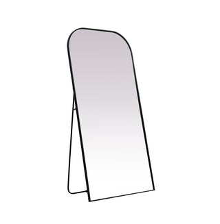 Metal Frame Arch Full Length Mirror 35x72 Inch in Black