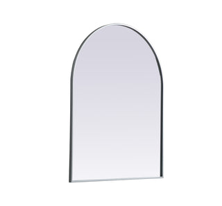 Metal Frame Arch Mirror 33x42 Inch in Silver