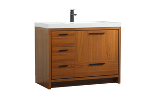 42 inch Single bathroom vanity in Teak