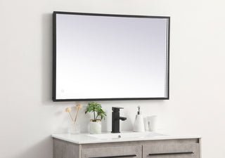 Pier 24x36 inch LED mirror with adjustable color temperature 3000K/4200K/6400K in black