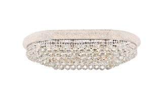 Primo 18 light Chrome Flush Mount Clear Royal Cut Crystal