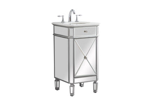 19 in. Single Bathroom Vanity set in antique silver