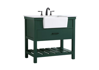 36 inch Single bathroom vanity in green