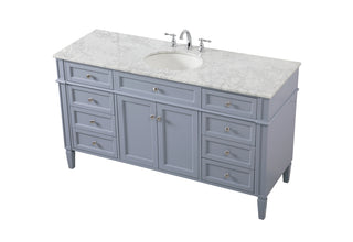 60 inch Single bathroom vanity in grey