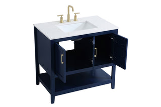 36 inch Single Bathroom Vanity in Blue