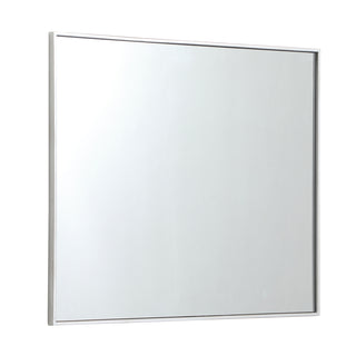 Metal frame rectangle mirror 30 inch in silver