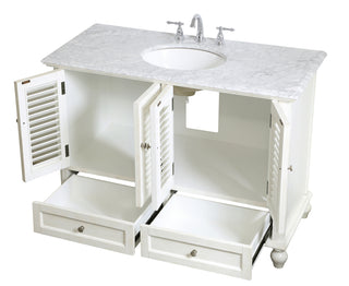 48 inch Single Bathroom Vanity in Antique White