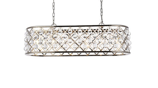 Madison 6 light polished Nickel Chandelier Clear Royal Cut Crystal