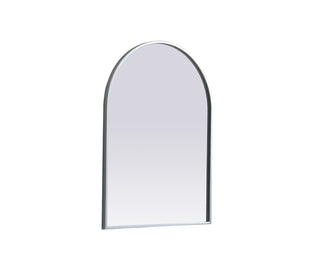 Metal Frame Arch Mirror 22x30 Inch in Silver