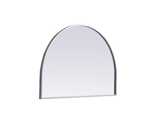 Metal Frame Arch Mirror 33x24 Inch in Silver