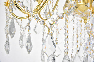St. Francis 12 light Gold Chandelier Clear Royal Cut Crystal